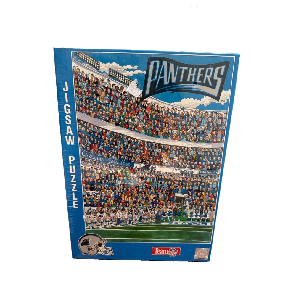 VTG NEW Carolina Panthers NFL Jigsaw Puzzle Fandemonium 513 Pcs John Holladay